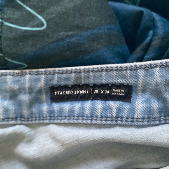 Men’s pacsun white-Blue skinny jeans - Picture 3 of 3